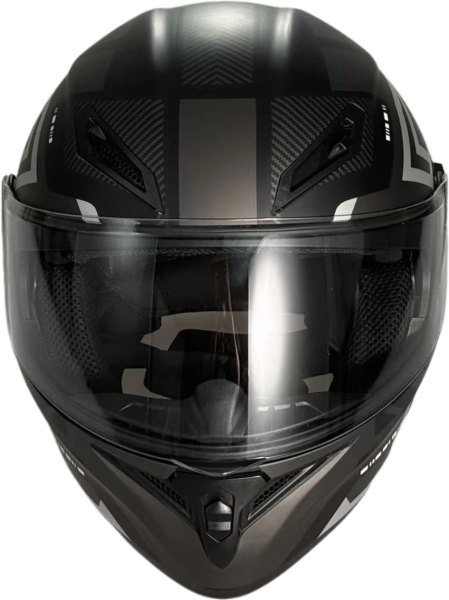 Шлем мото интеграл Helmet TQ 901 чёрный/белый XL | Мототека