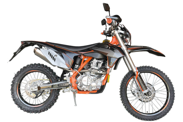 Мотоцикл кроссовый / эндуро Мотомир X - MOTOS CBRL3 чёрный/оранжевый с ПТС | Мототека