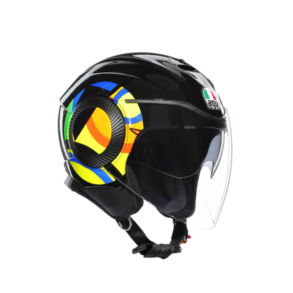 Шлем мото открытый AGV (АГВ) ORBYT TOP Sun&Moon 46 Black XS | Мототека